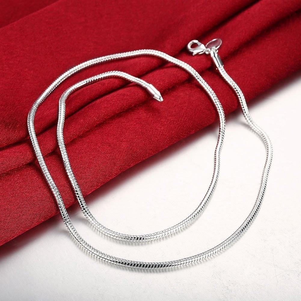 Goldenchen 925 Sterling Silver Snake Chain Necklace 20 Inches for Men Women
