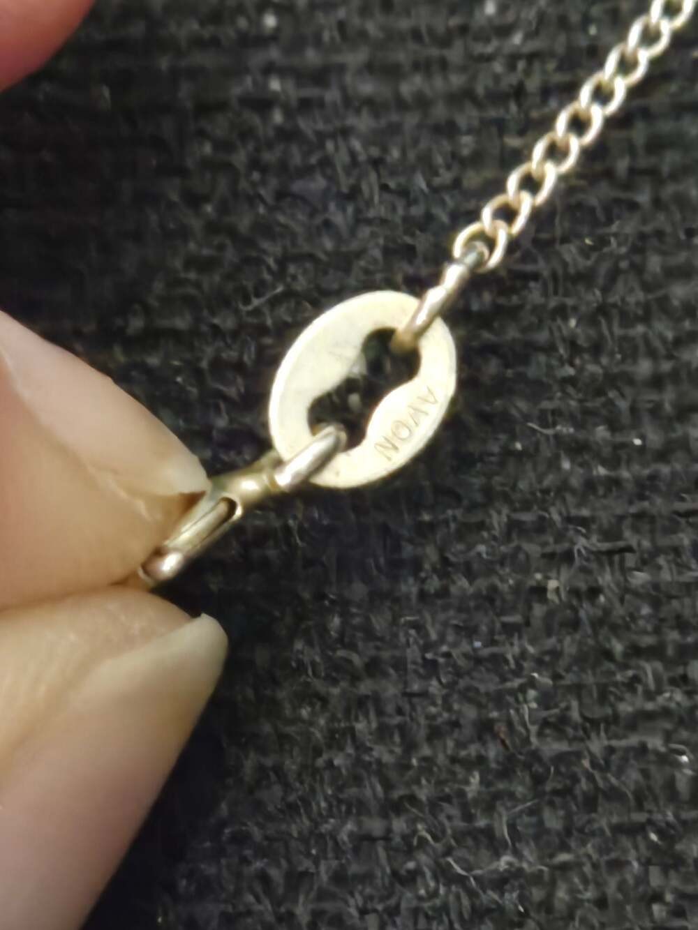 Silver Tone Filigree Heart Necklace with Blue Solitaire Stone untested