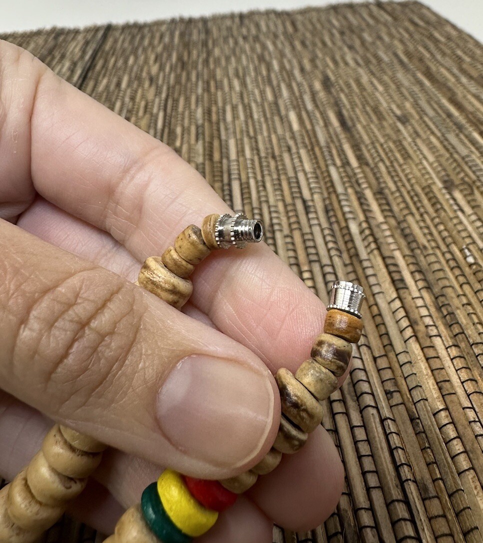 Handcrafted Rasta-Inspired Wooden Necklace – Unisex, 19″ or 23″, Boho Style