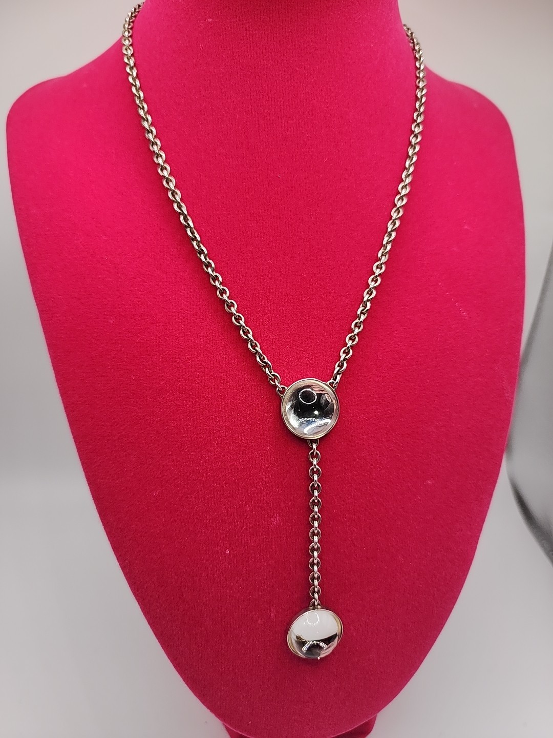 Lalique France Crystal ‘Vibrante’ Necklac in Clear & Silver, 925 Silver Y Style