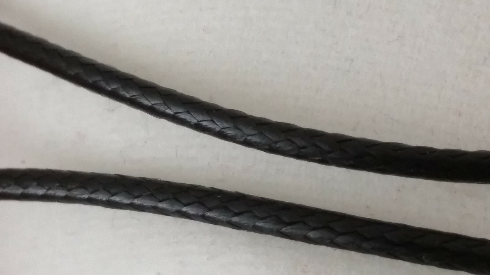Twisted Hand Braid Black Leather Rope Chain Cord String Necklace Silver 18″