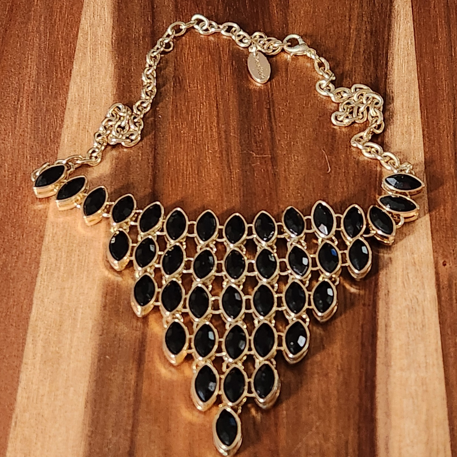 Cara New York Statement Necklace Reversible Goldtone 21 Inch Chain
