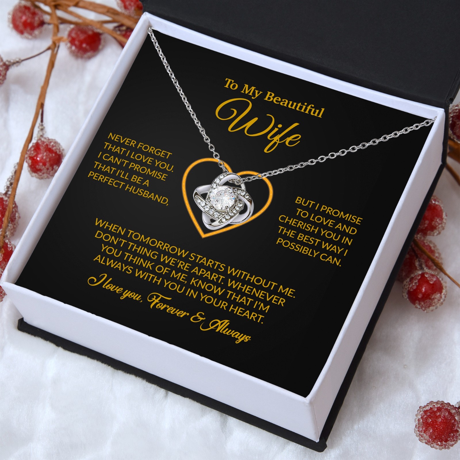 To My Wife Necklace, Gift For Wife, Anniversary Gift For Wife, Necklace For Wife