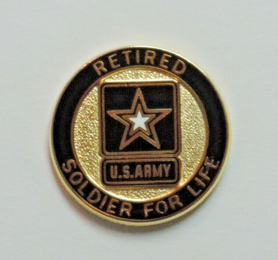 UNITED STATES ARMY SOLDER FOR LIFE RETIRED LAPEL PIN