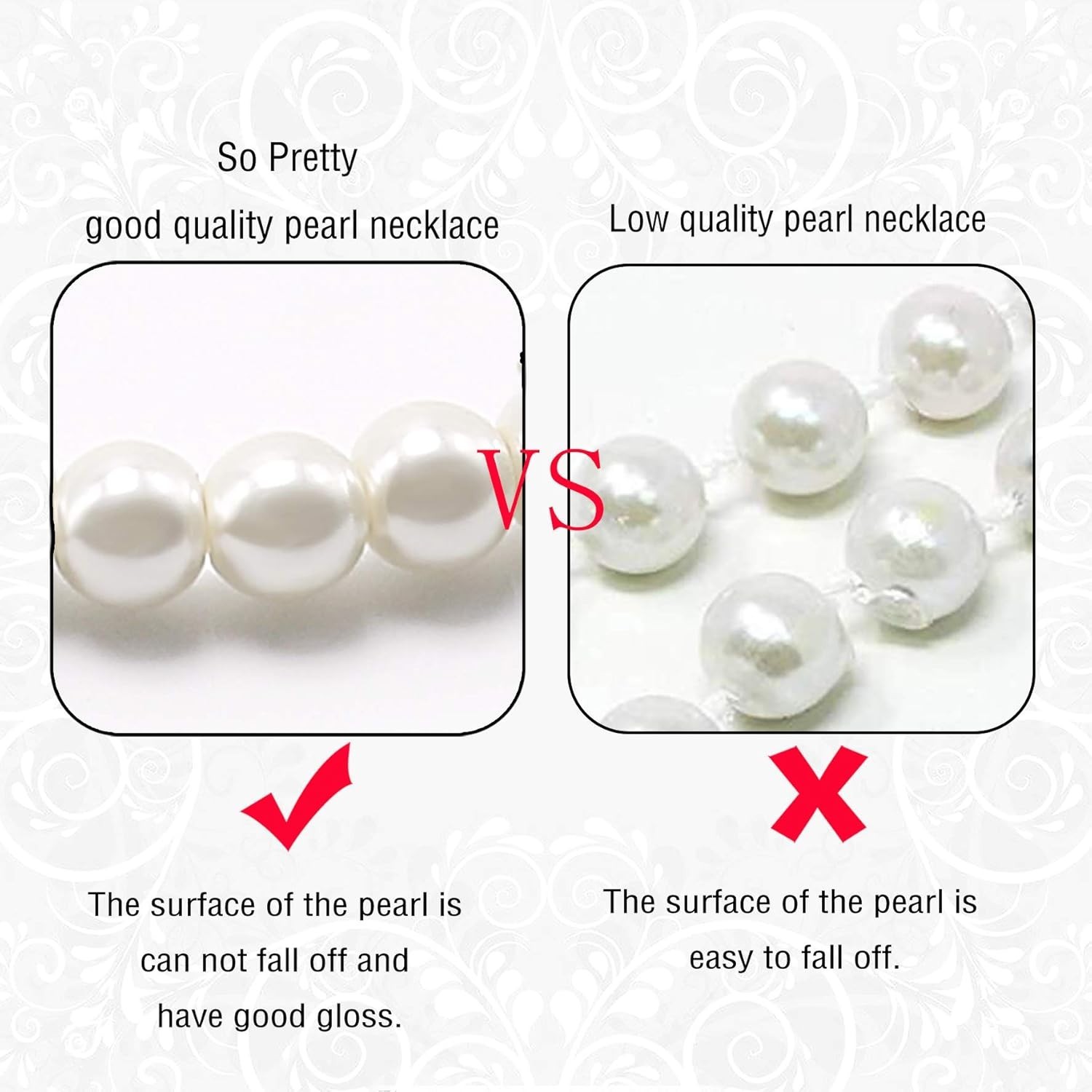 Classic Long Strand Faux Pearl Necklace – Perfect Gift for Special Occasions