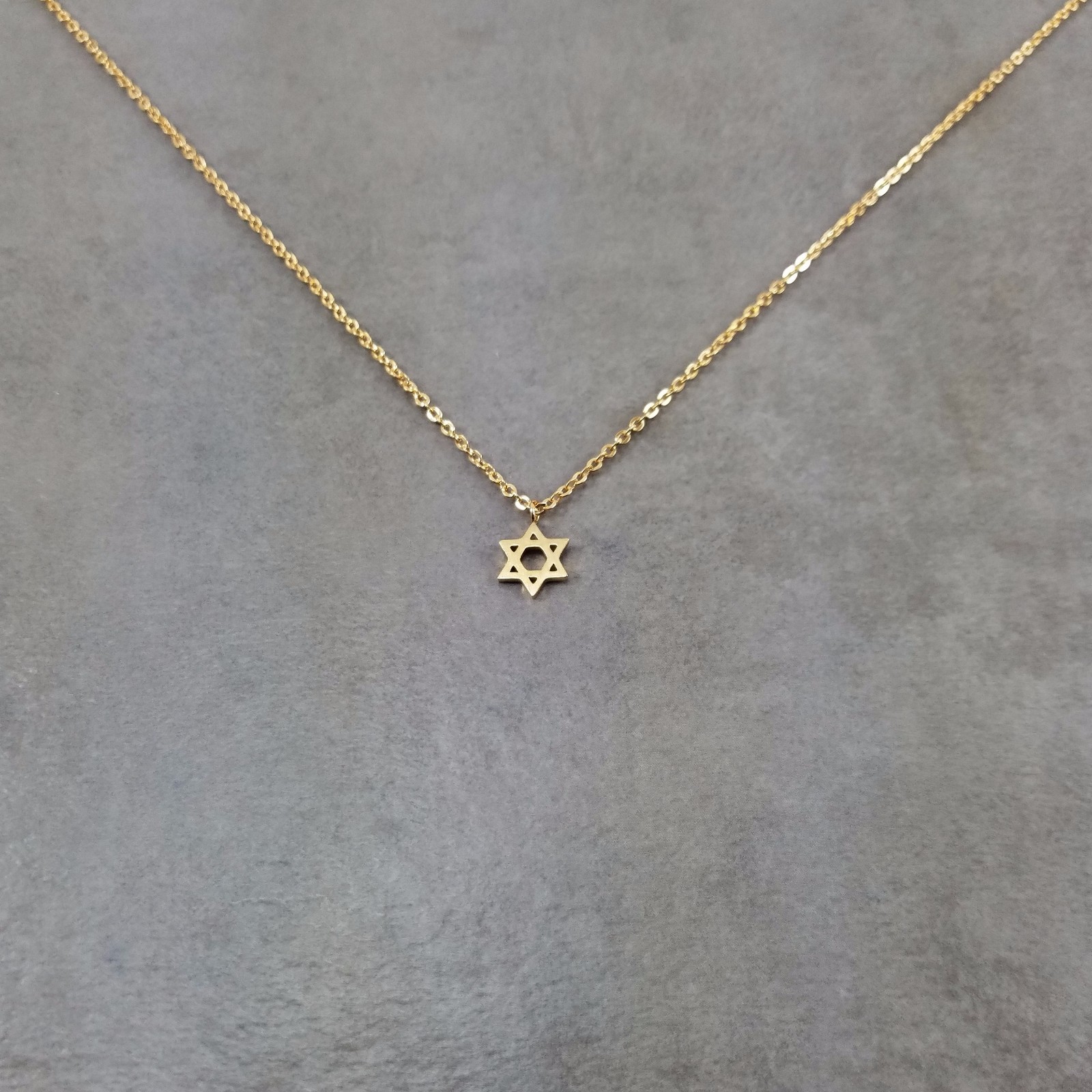 Star of David GOLD Necklace in Gift Box Shield Jewish Zionist Jew Hexagram