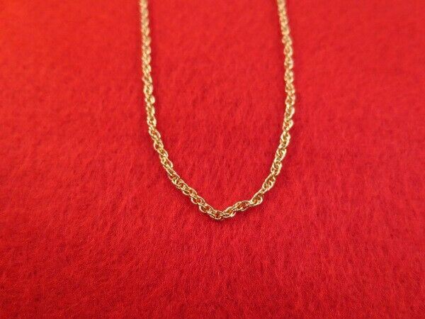 16 INCH 14KT GOLD PLATED ROPE CHAIN NECKLACE- USA SELLER