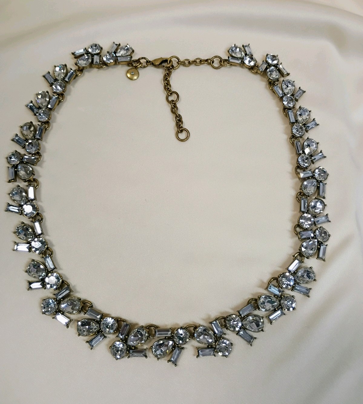 J.Crew Clear Crystal Rhinestone Statement Necklace