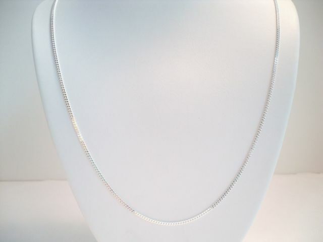 925 Sterling Silver 20” 2mm Curb Link Chain With Matching 7” Bracelet