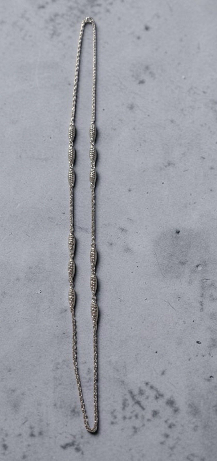Corocraft (Coro) Silver Tone Layered Station Necklace – 36 Inches 42 grams
