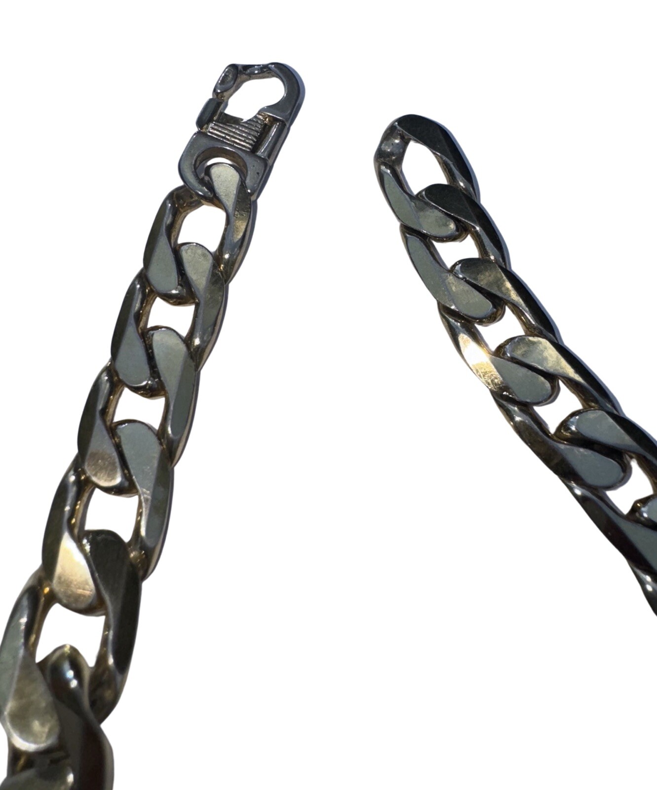 Lot Of Two (2) Stainless Steel Gold Tone Chains 29” & 22” Stamped And Weighed