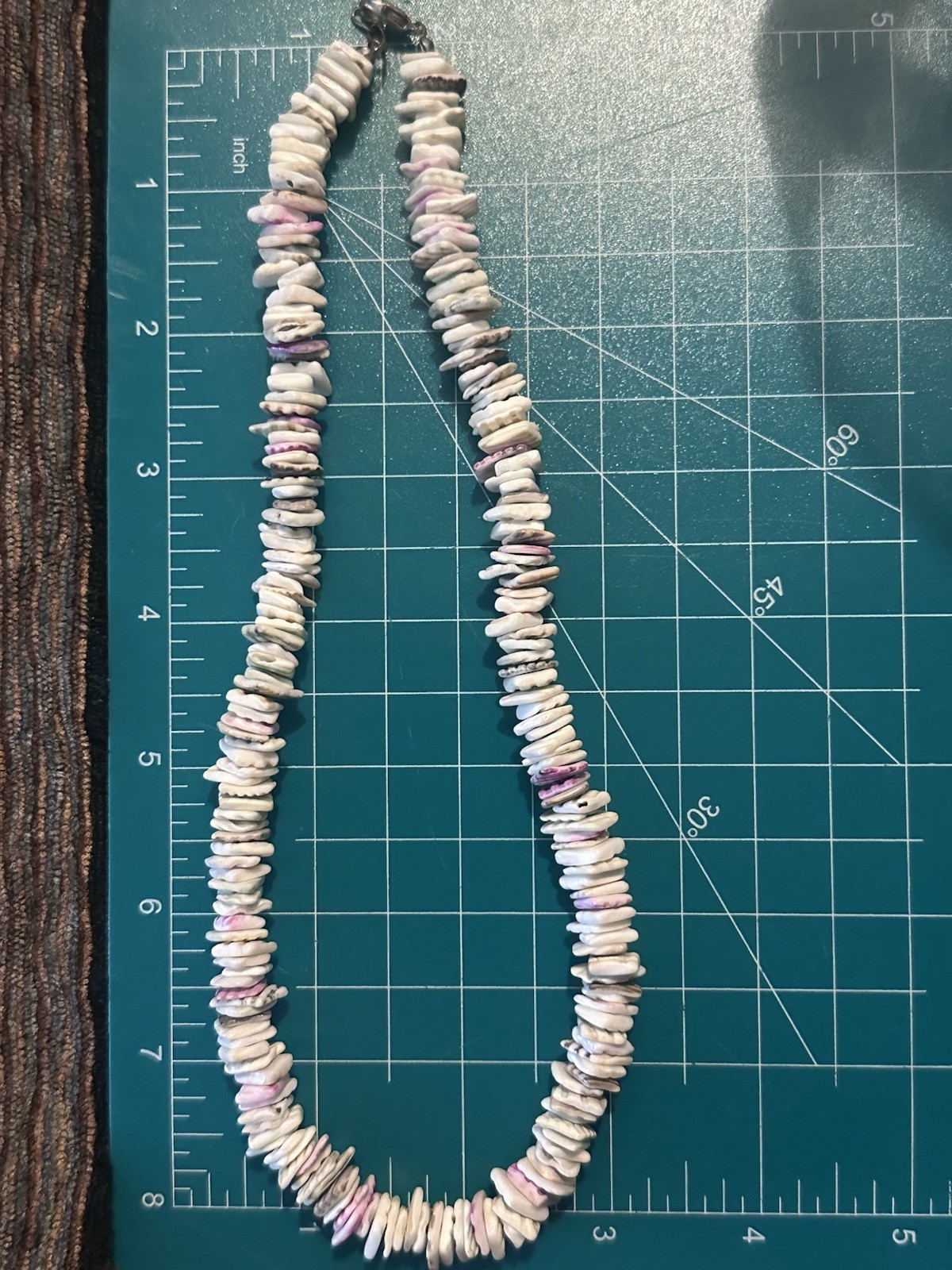 Vintage Beach Style Shell Chip Necklace Colorful Pink Blue White Boho