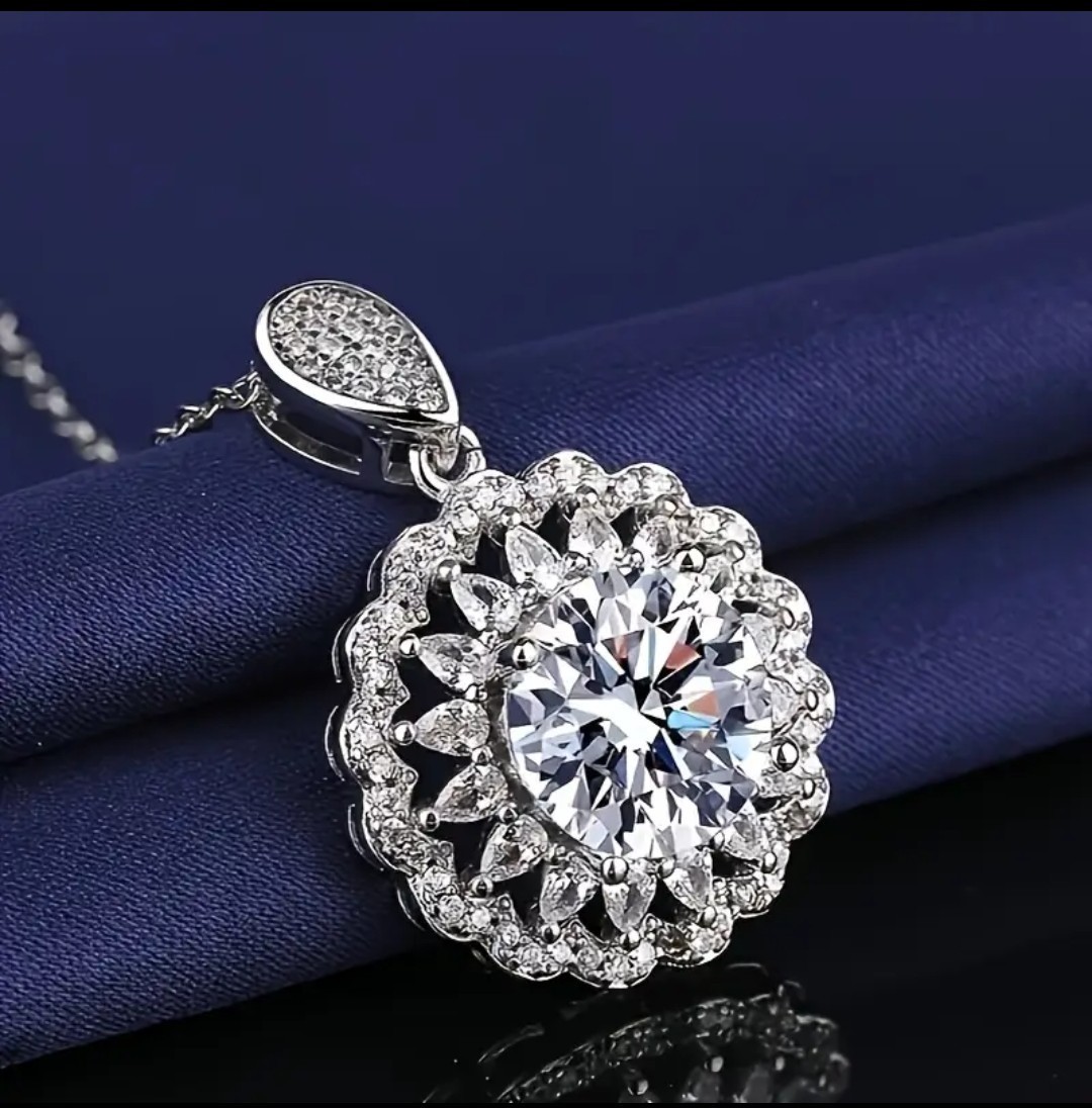 5 Carat Simulated Diamond Necklace And Bracelet Set In 14k White Gold Plating