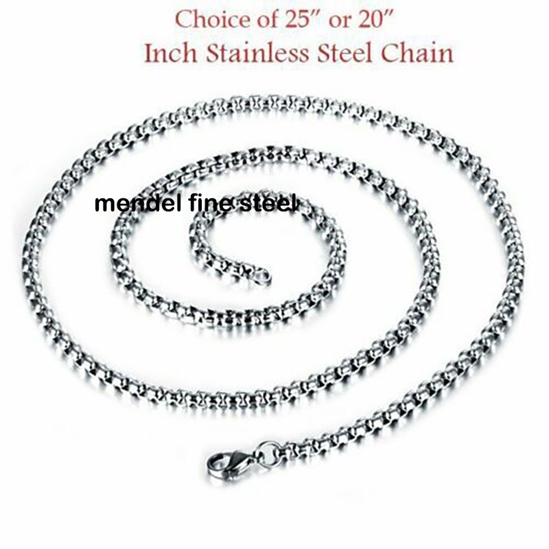 MENDEL Gothic Mens Womens Christian Rosicrucian Rose Cross Pedant Necklace Chain