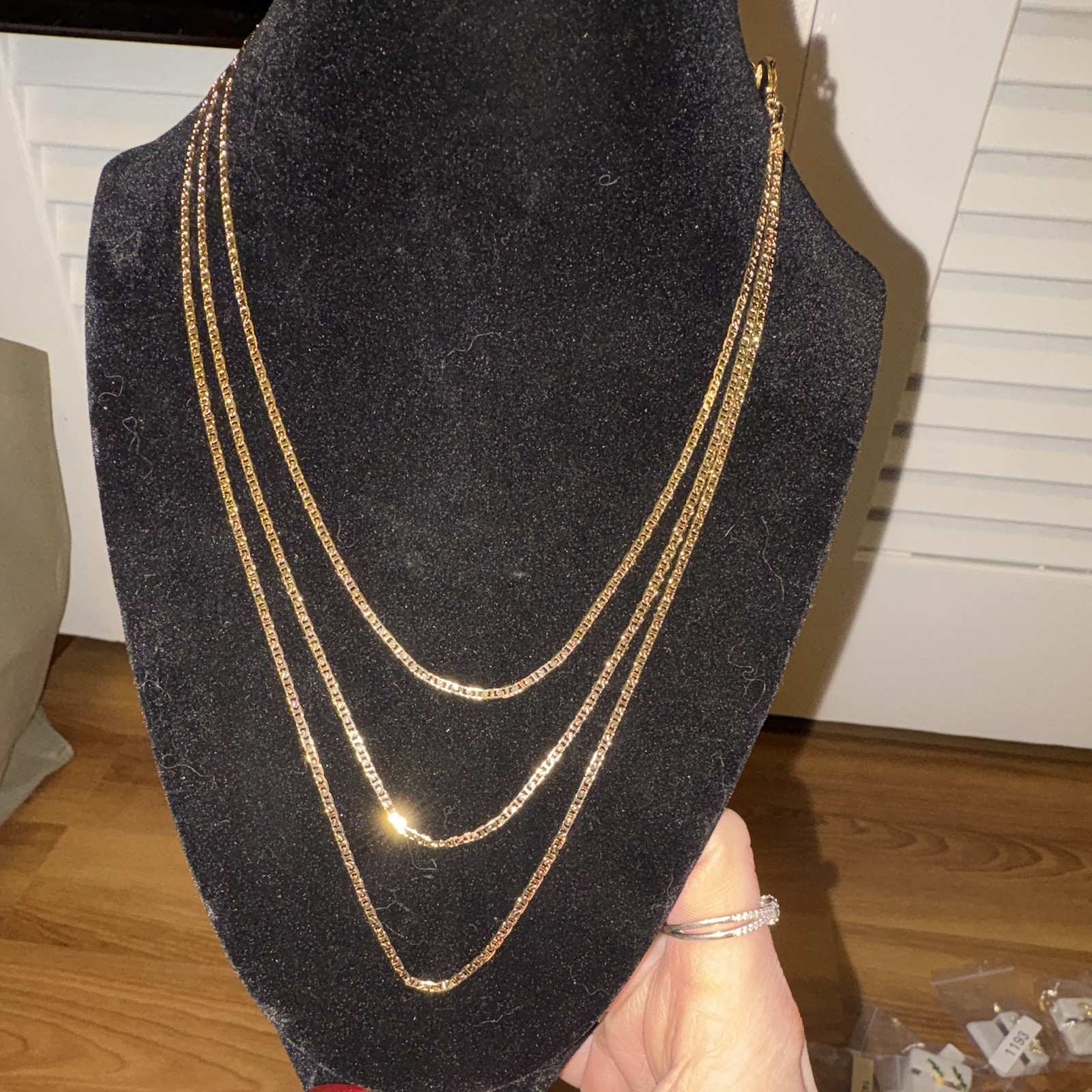 18K Brazil GF Cuban Necklace Lobster Clasp Adjustable