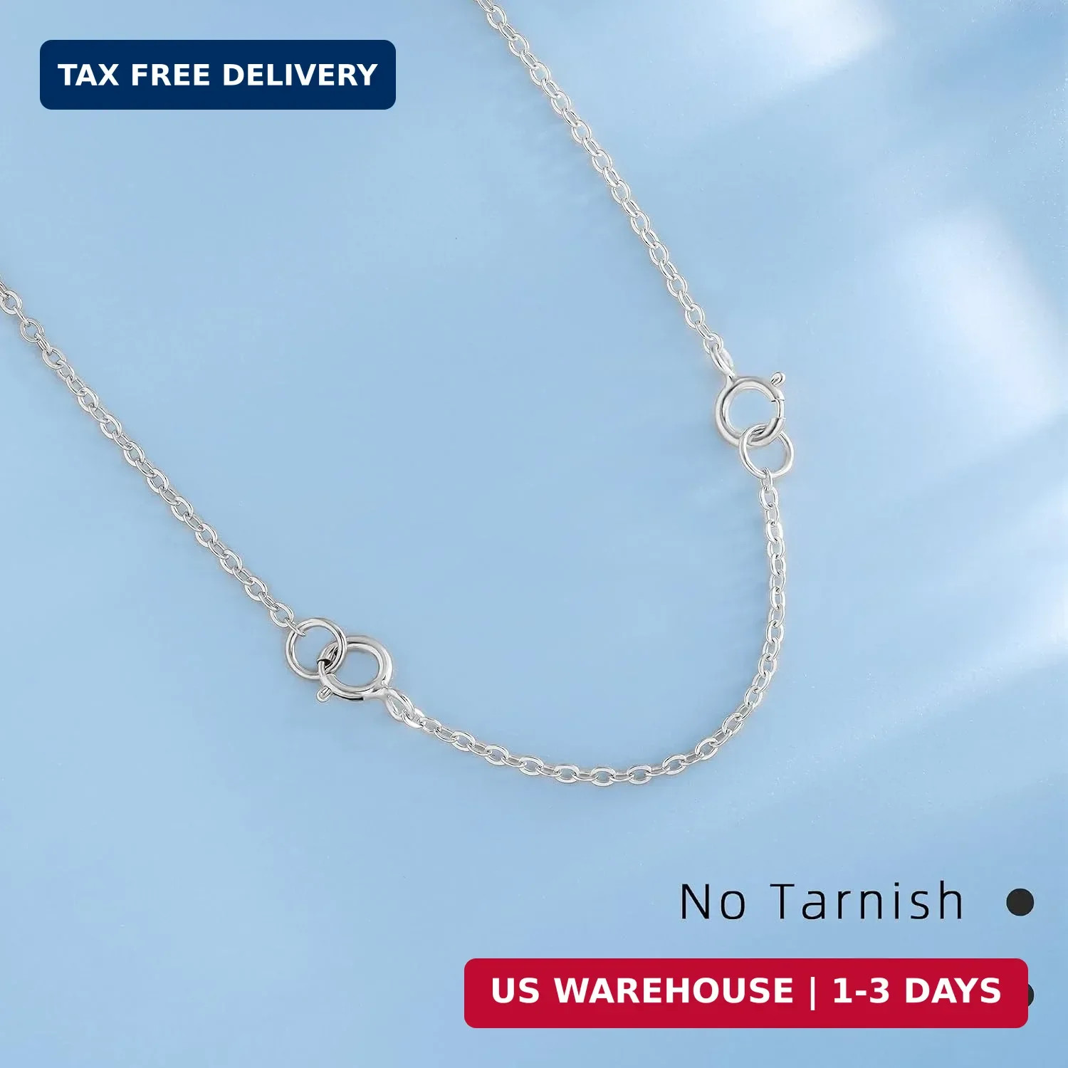 Sterling Silver Necklace Extenders Set – 3 Sizes for Perfect Fit