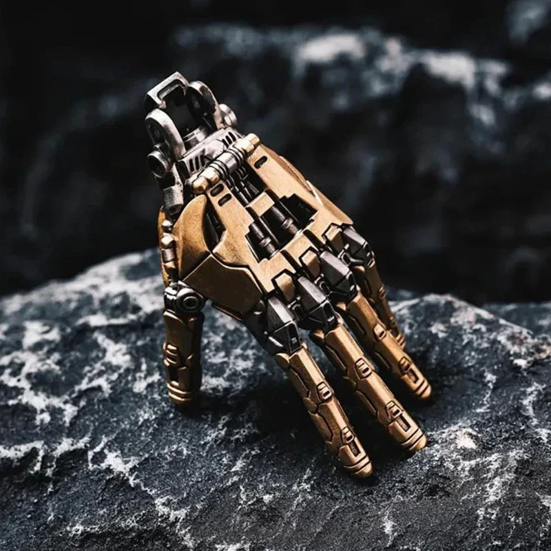 5cm Robot Hand Collectible Mechanical Bionic Hand With Chain Movable Finger