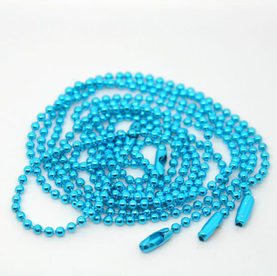 Multicoloured 70cm 1.0mm Ball Bead Chain Necklace/Pendant! Soldier Tag