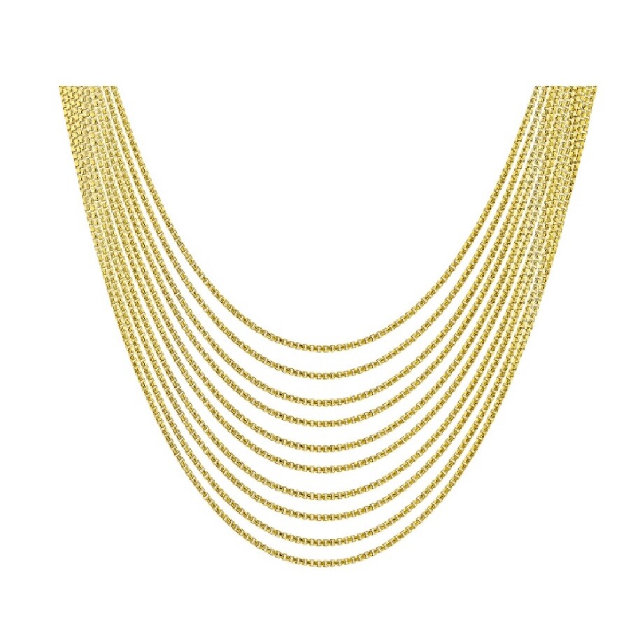 18K Yellow Gold Filled 16″/18″/20″/22/24/26/28/30/32″ Italian Box Chain Necklace
