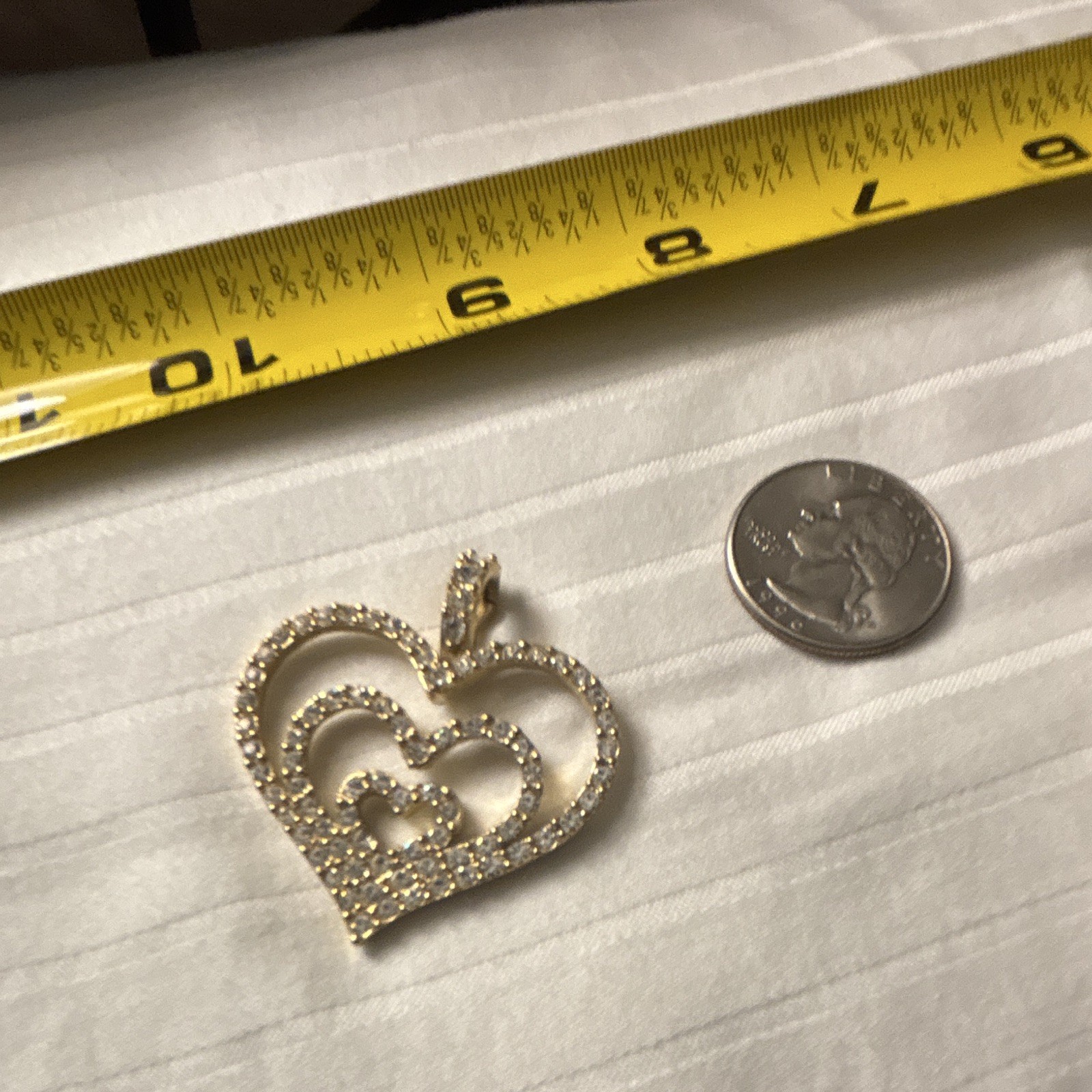 Gold Tone Nolan Miller Heart Charm Pendant only