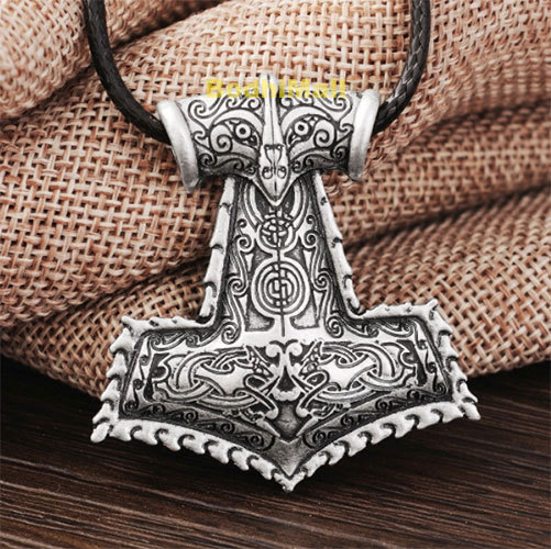 Vikings Nordic Thor’s Hammer Amulet Pendant Talisman Necklace