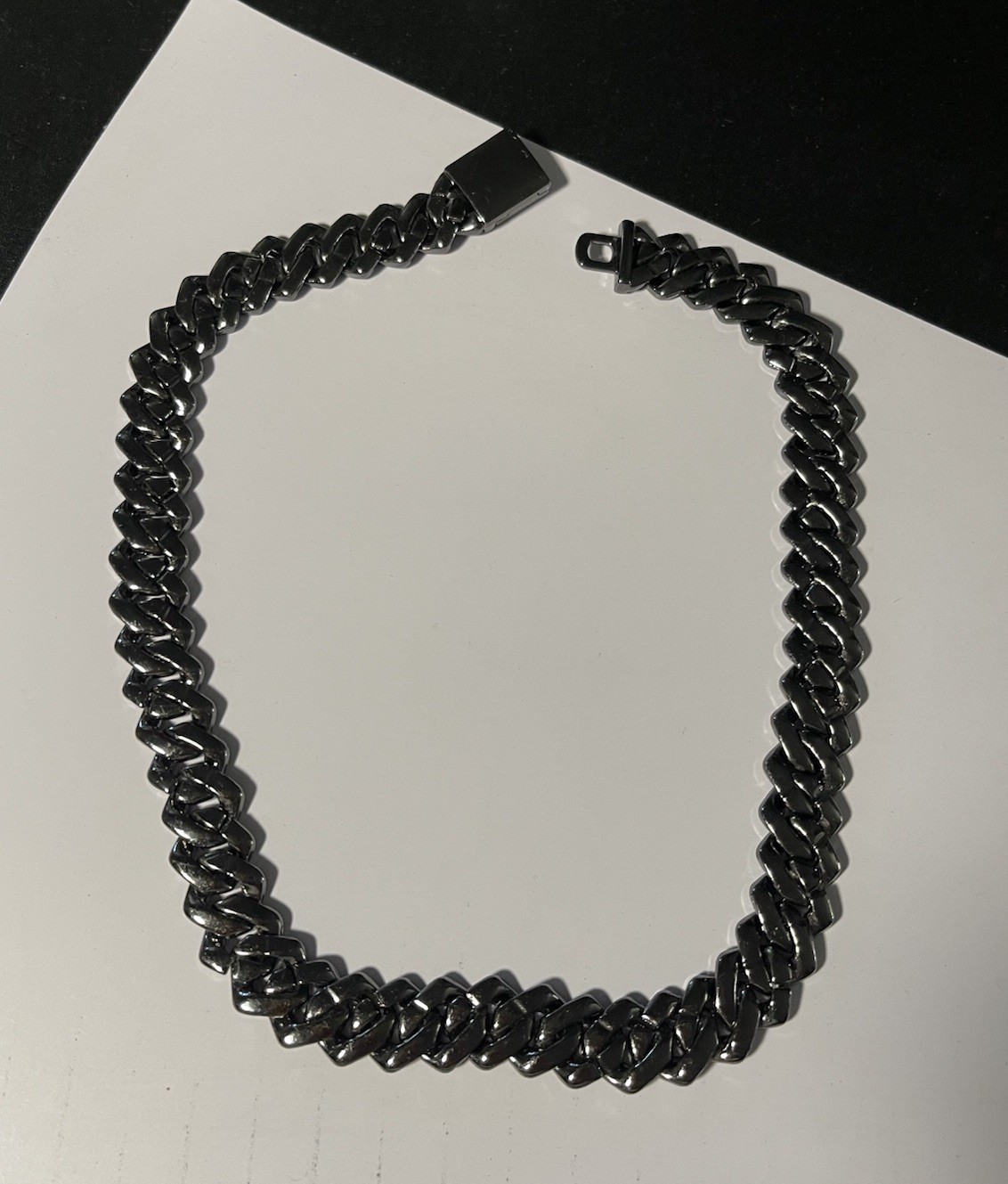 Miami Bling 🤑 Black Played Pink CZ’s Iced Out Cuban Link Necklace 18”
