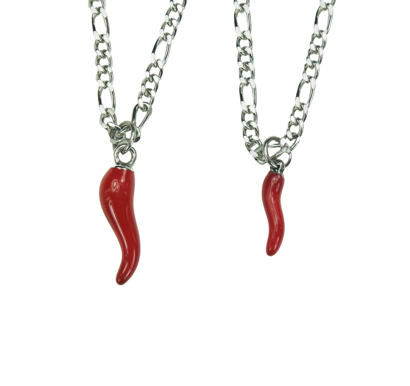 Red Cornicello Necklace or Earrings, Italian Lucky Horn Corno Portafortuna Gift