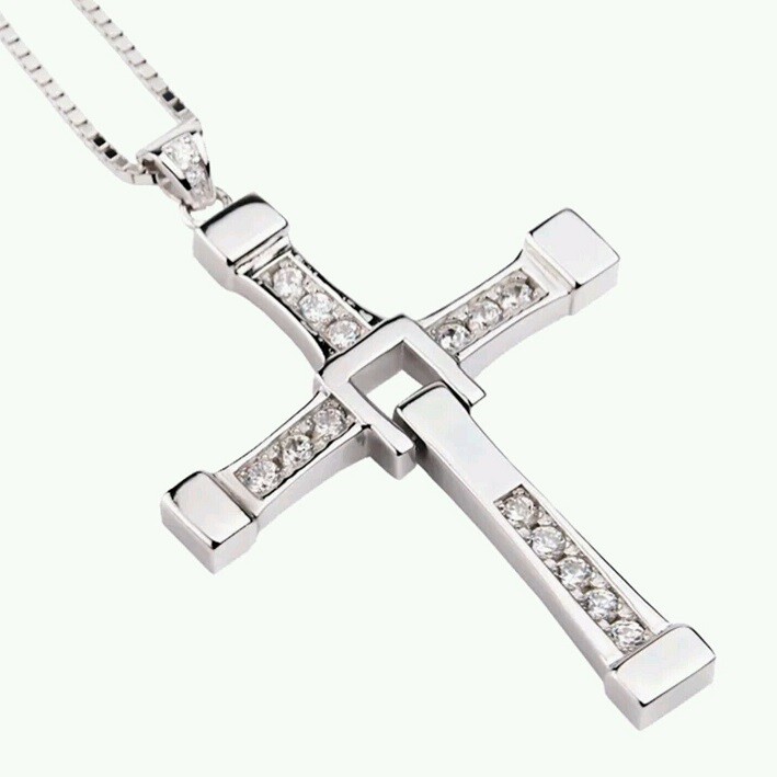 Fast and Furious Movie Dominic Toretto’s Cross CZ Necklace (Pendant + Chain)