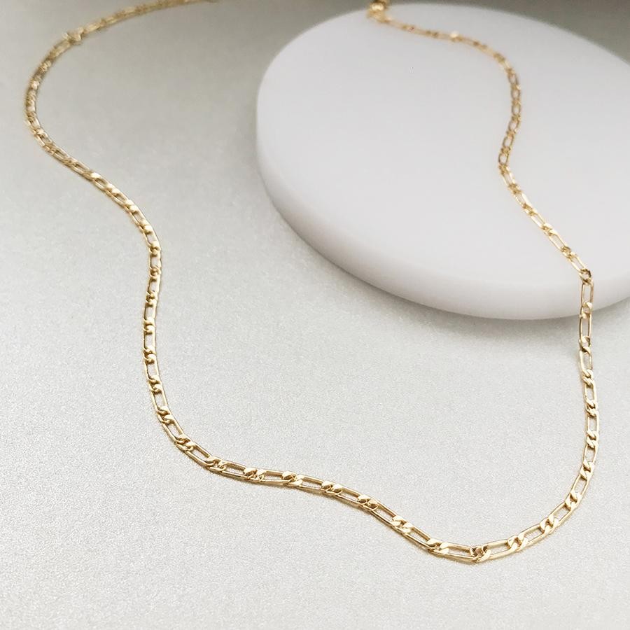 18K Yellow Gold Filled HypoAllergenic 26″ 4mm Italian Figaro Chain Necklace#139G