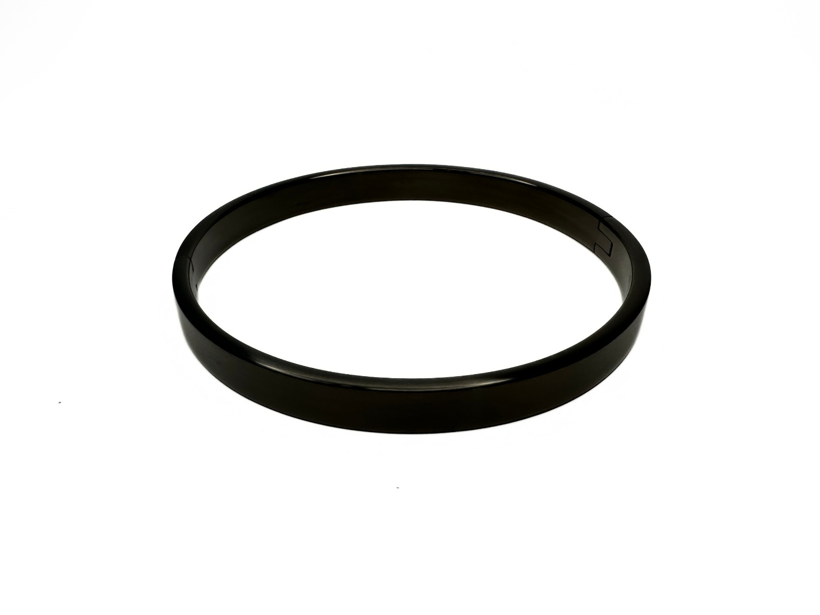 1/2″ Flat Matte Black Stainless Steel Eternity Locking Discreet Day Collar