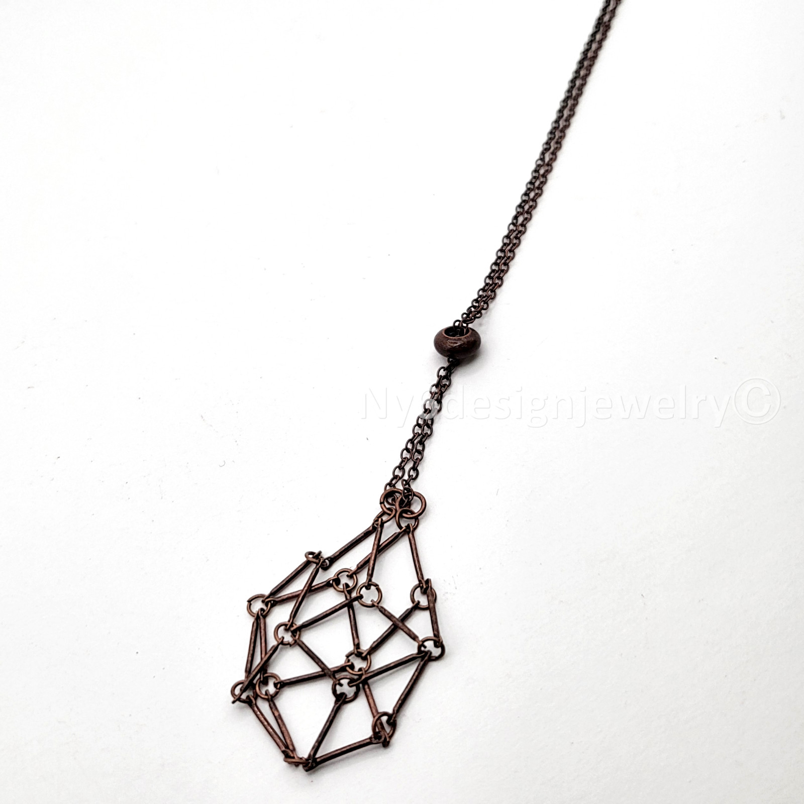 Crystal Stone Holder Necklace Adjustable Crystal Cage Necklace Gemstone Pendant