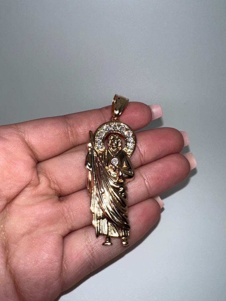 2.5″ Stainless Steel Gold plated St Jude Pendant