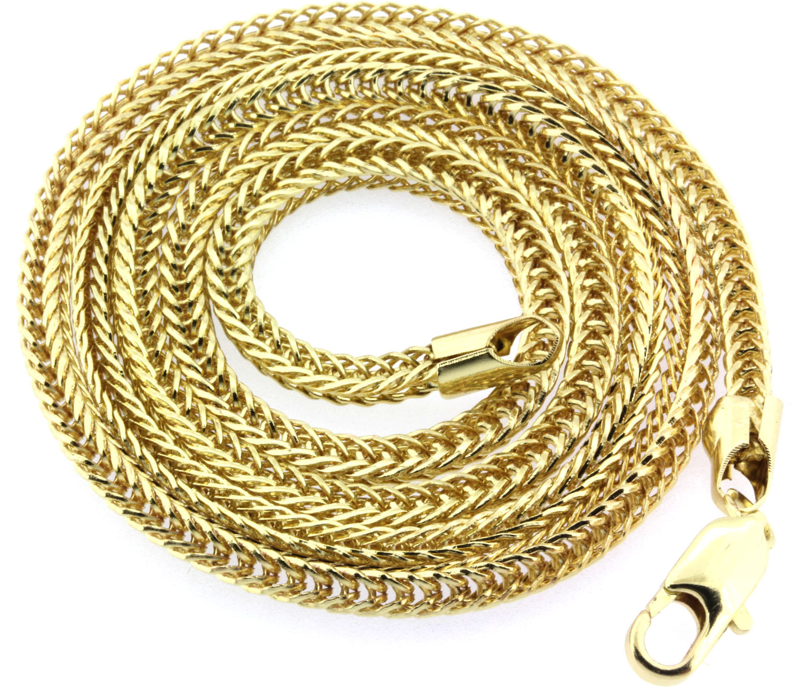 Mens 24″ Inch Gold Plated Finished 3mm Franco Chain Necklace Hip-Hop Chain $9.99