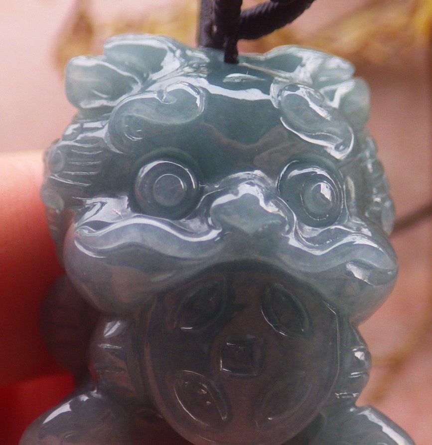 Video Certified Natural A Jade jadeite Pendant Cartoon Dragon Coin 龙 130107 VS