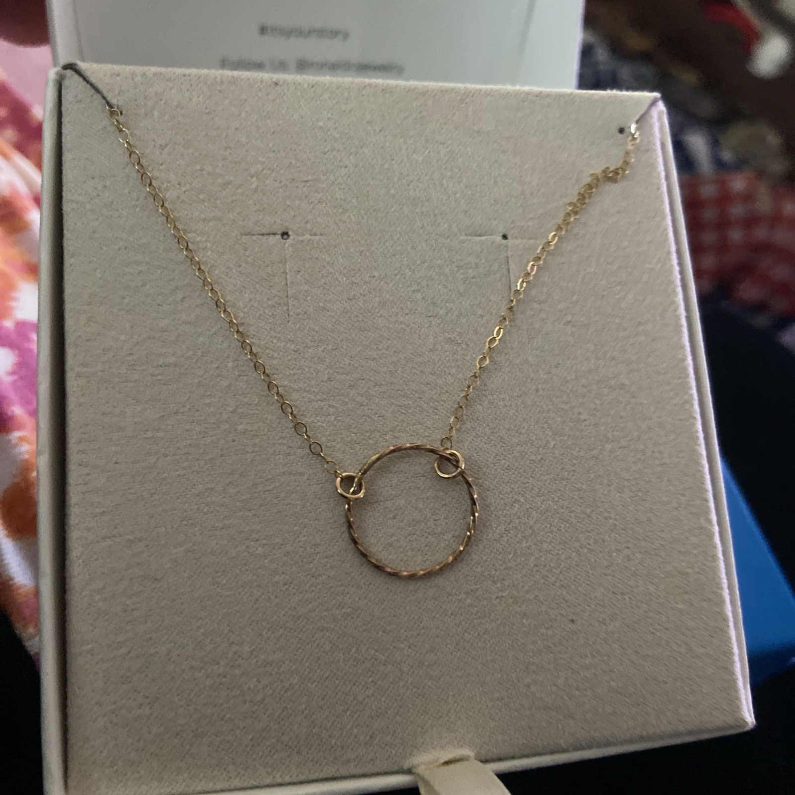 10k Gold Filled Open Circle Forever Mine Necklace Ronaldo Jewelry 16.5″