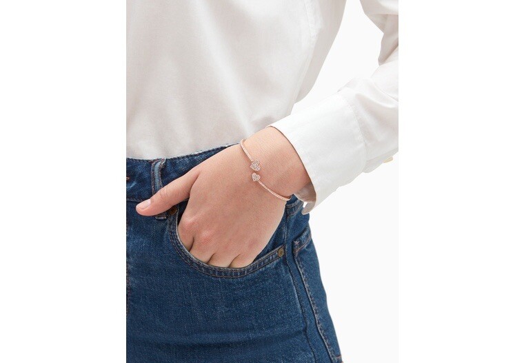Kate Spade New York Rose Gold Pave Heart Mini Necklace or Earrings or Bracelet