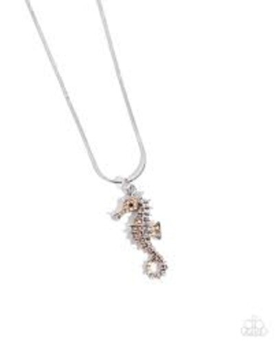 Paparazzi ~ Seahorse Shanty Orange IRIDESCENT Necklace ~ 🌊NEW RELEASE 2024🌊