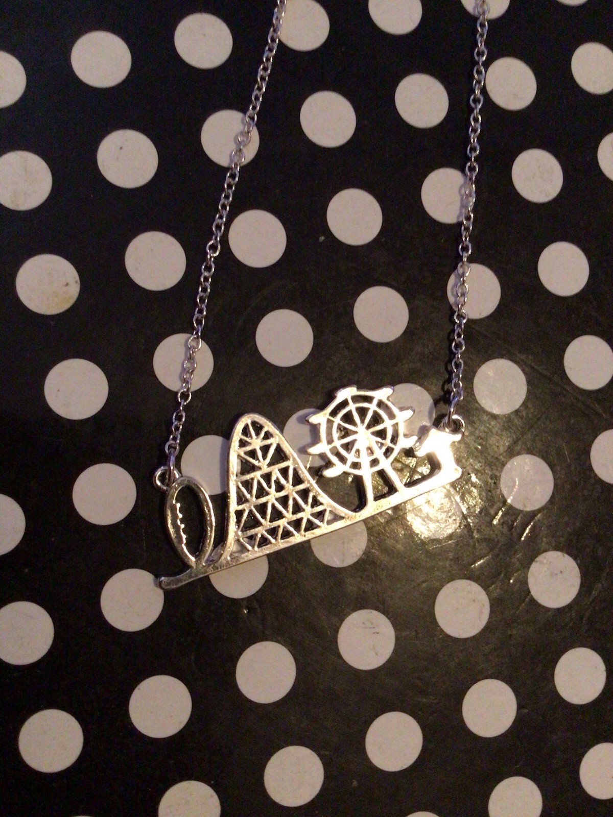 Silver Color Chain Necklace Amusement Park Rides