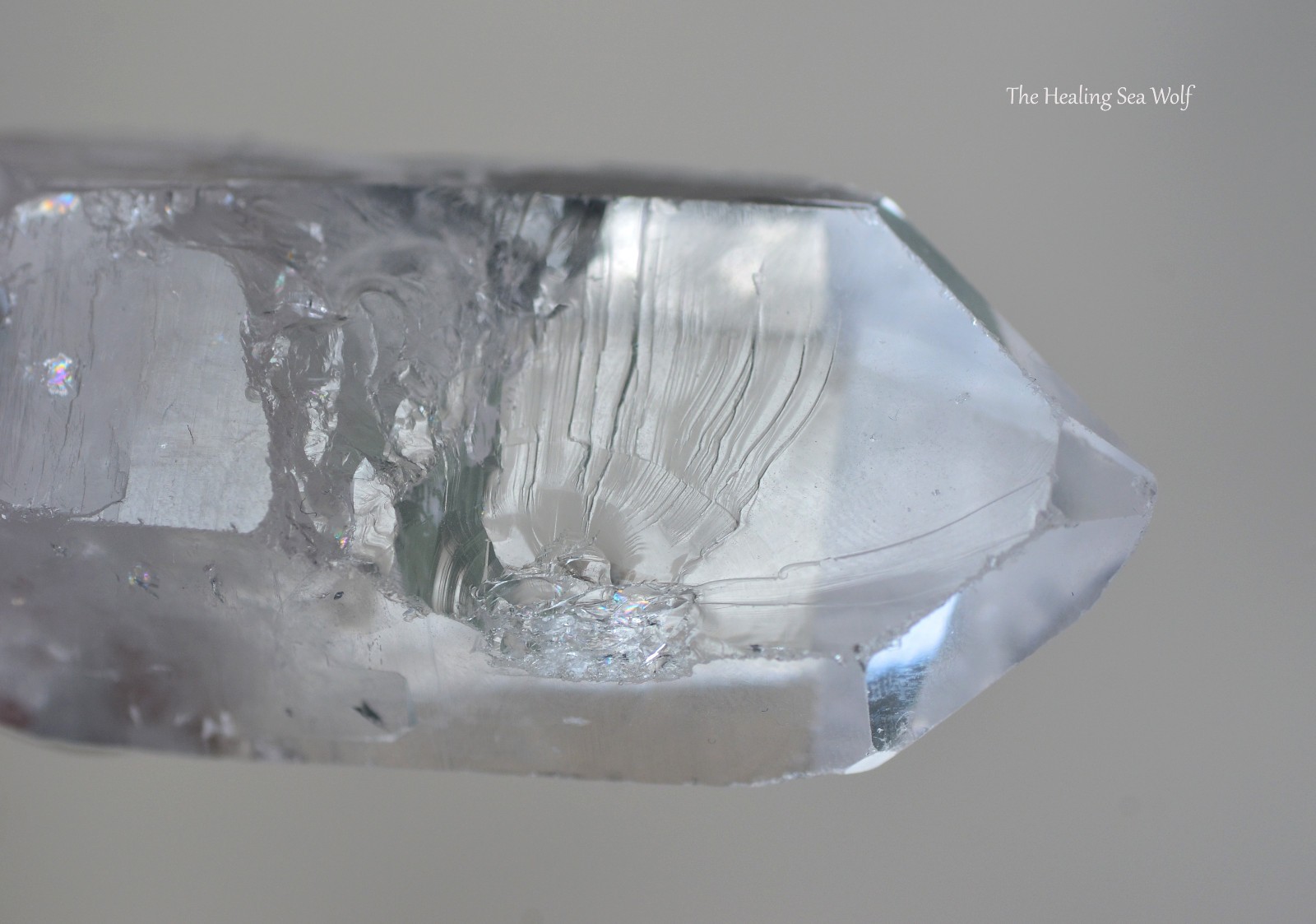 Diamantina Clear Quartz Necklace with Rare Curved Timelines • Manifestation Ally