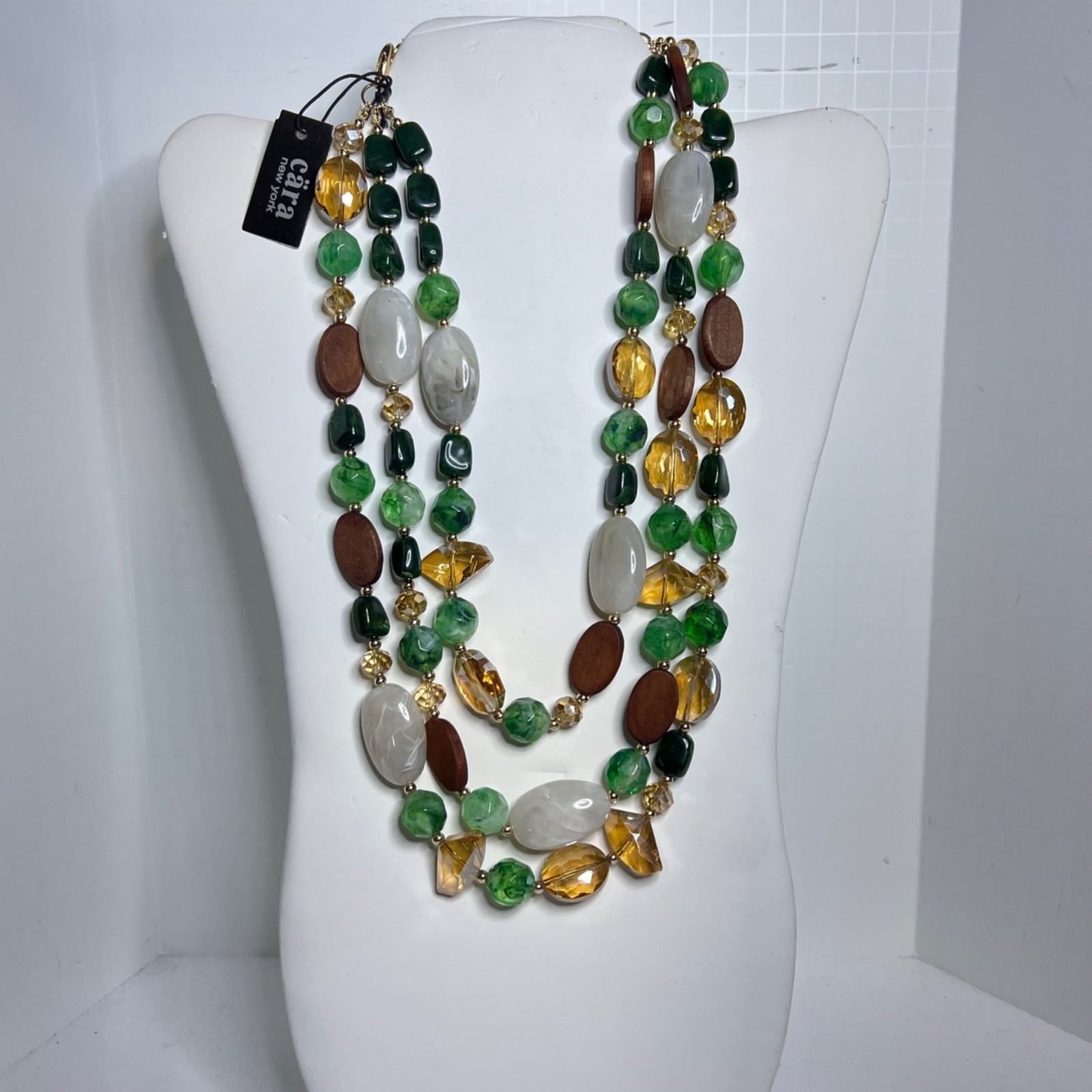 Cara New York Gold Tone Multi-Strand Beaded Necklace (6354)