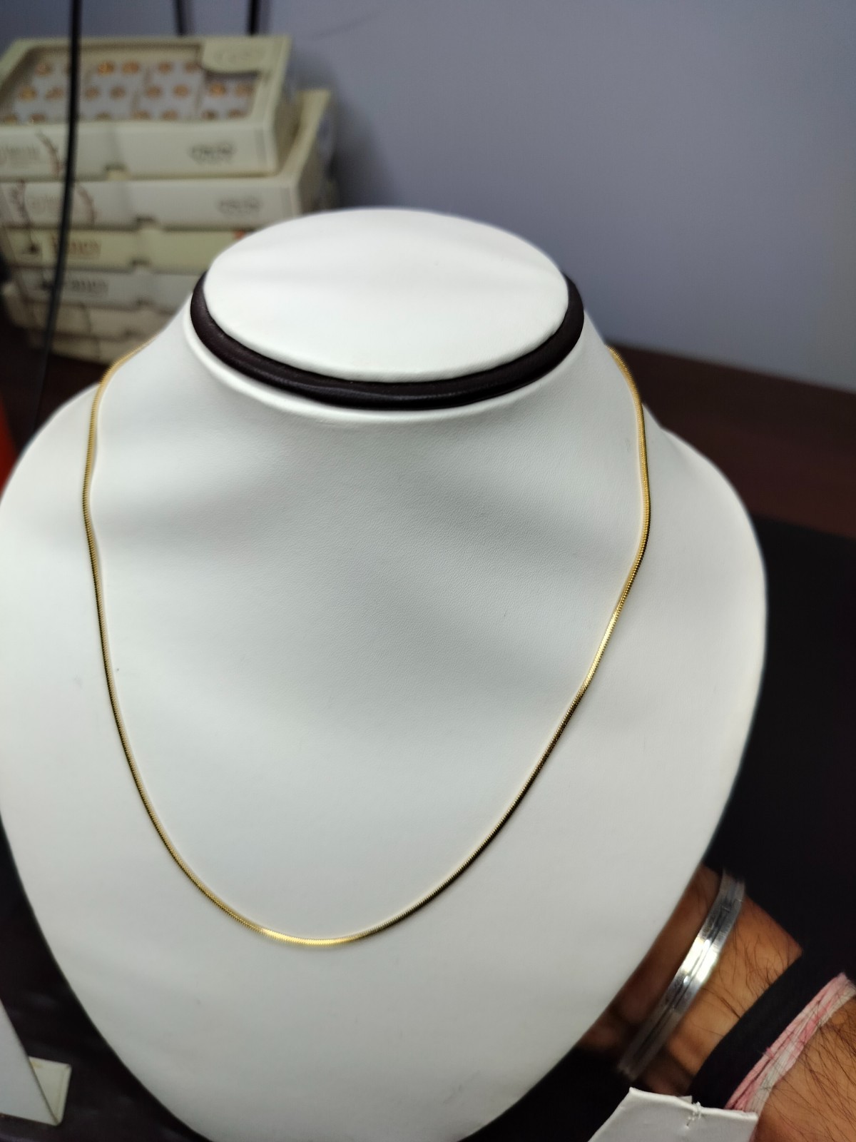 18kt Yellow Gold Plated Snake Chain Necklace 18 inch for women
