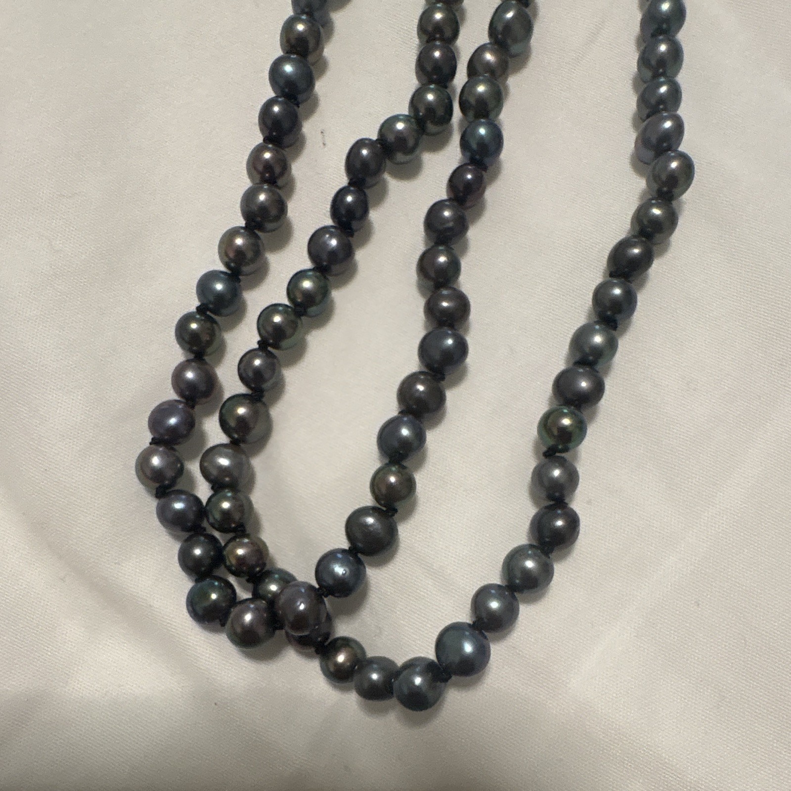 46” Strand Black Freshwater Pearl Necklace 4.5-5mm