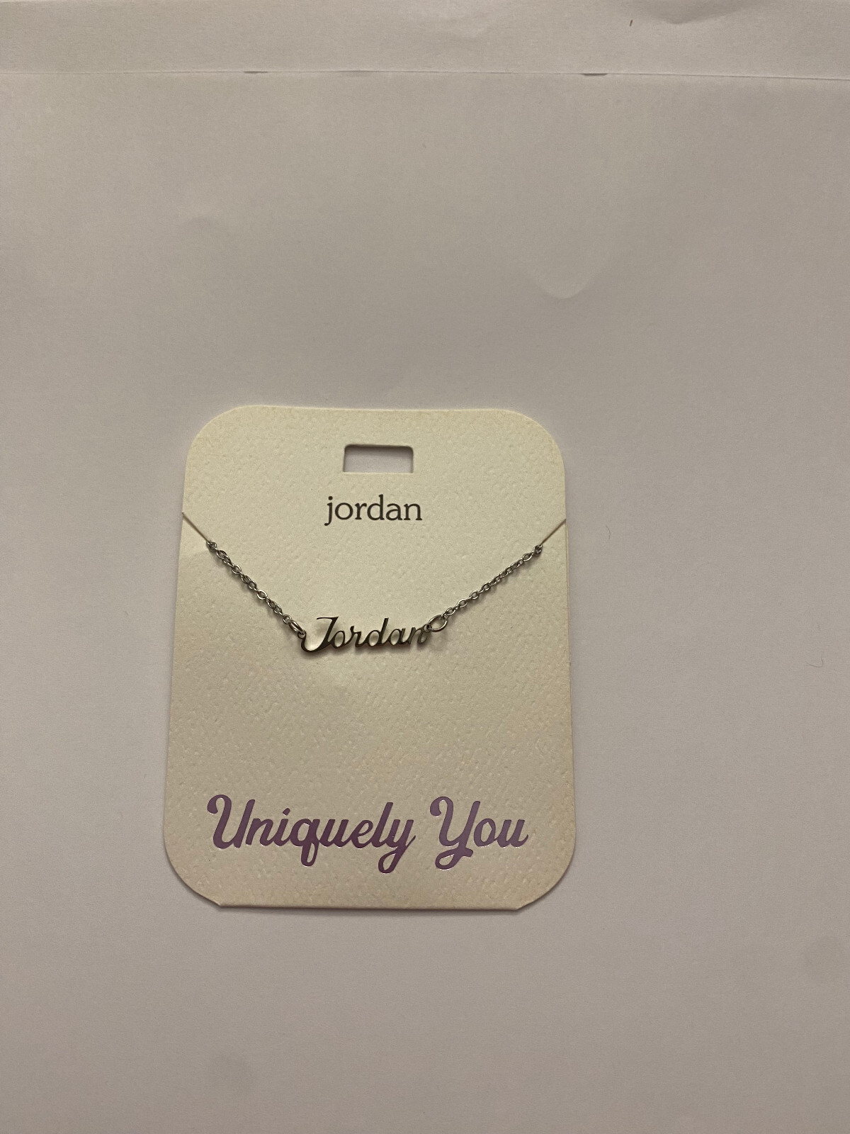 NWT Jordan Personalized Name Silver Pendant 16-20″ Necklace Uniquely You