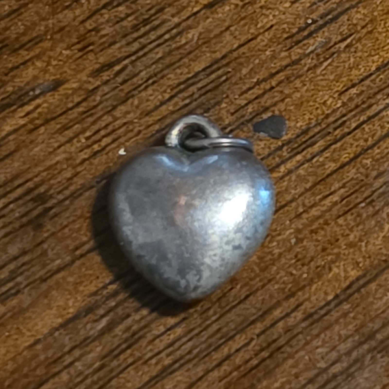 7 Lot Heart Photo Locket Charm Pendants, Metal/Glass, Silver Gold Black Clear