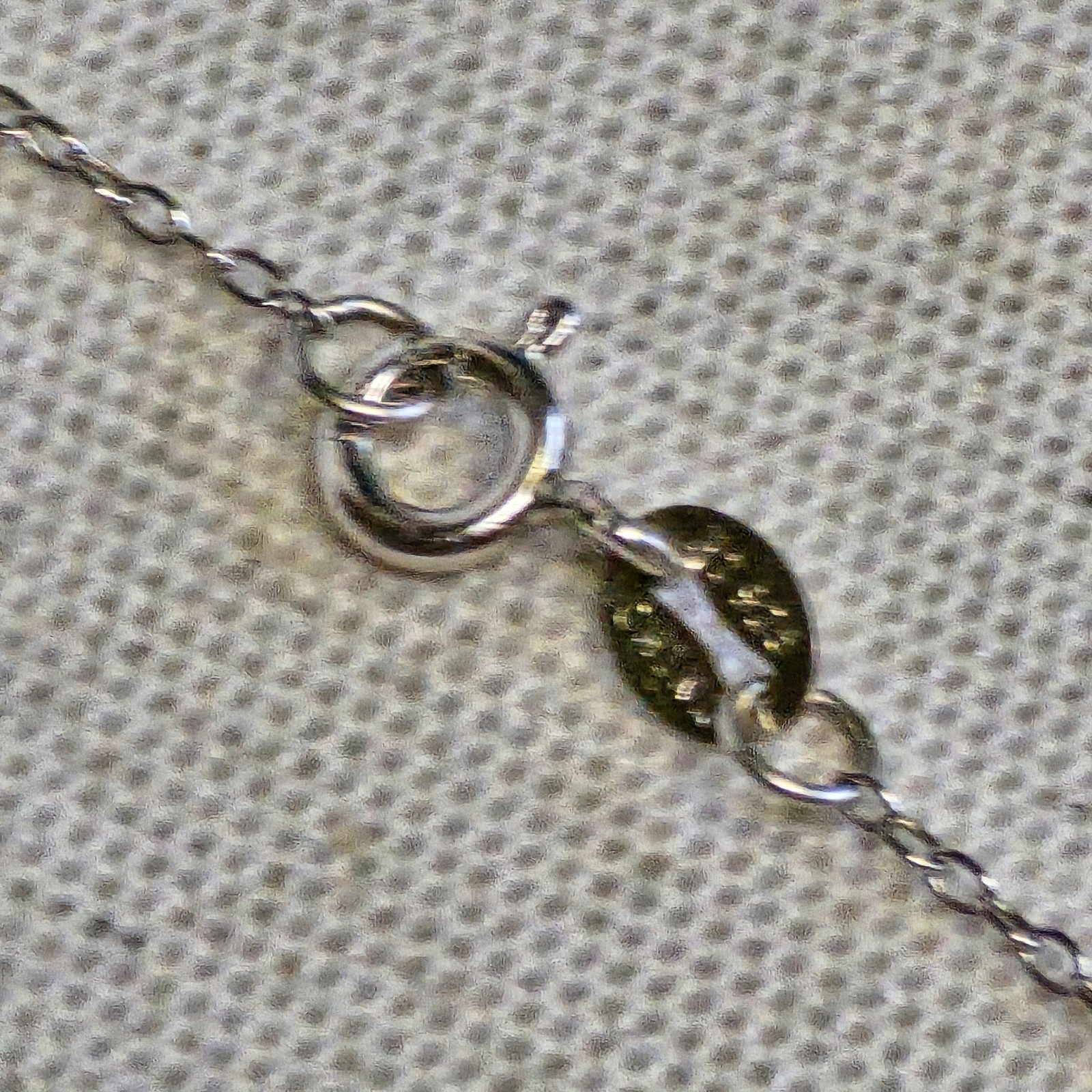 Sterling Silver Signed BBJ Necklace 3.75g Jewelry 18″ Emerald Look *READ*