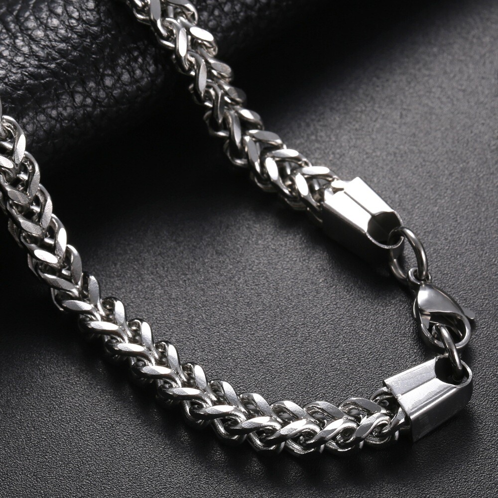 18″-30″ Mens Stainless Steel 6mm Franco Box Cuban Curb Link Chain Necklace #N217