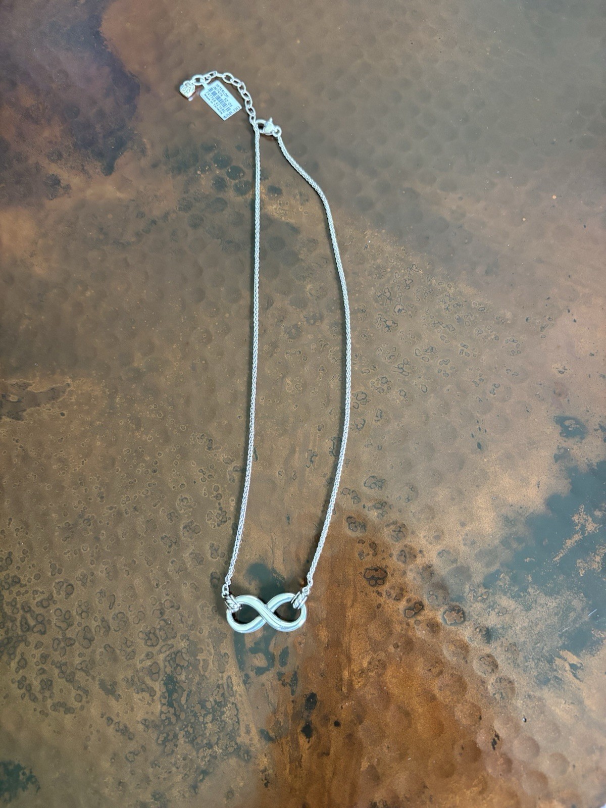Classic BRIGHTON Interlok INFINITY Lobster Claw Pendant Necklace Orig $58/NWT