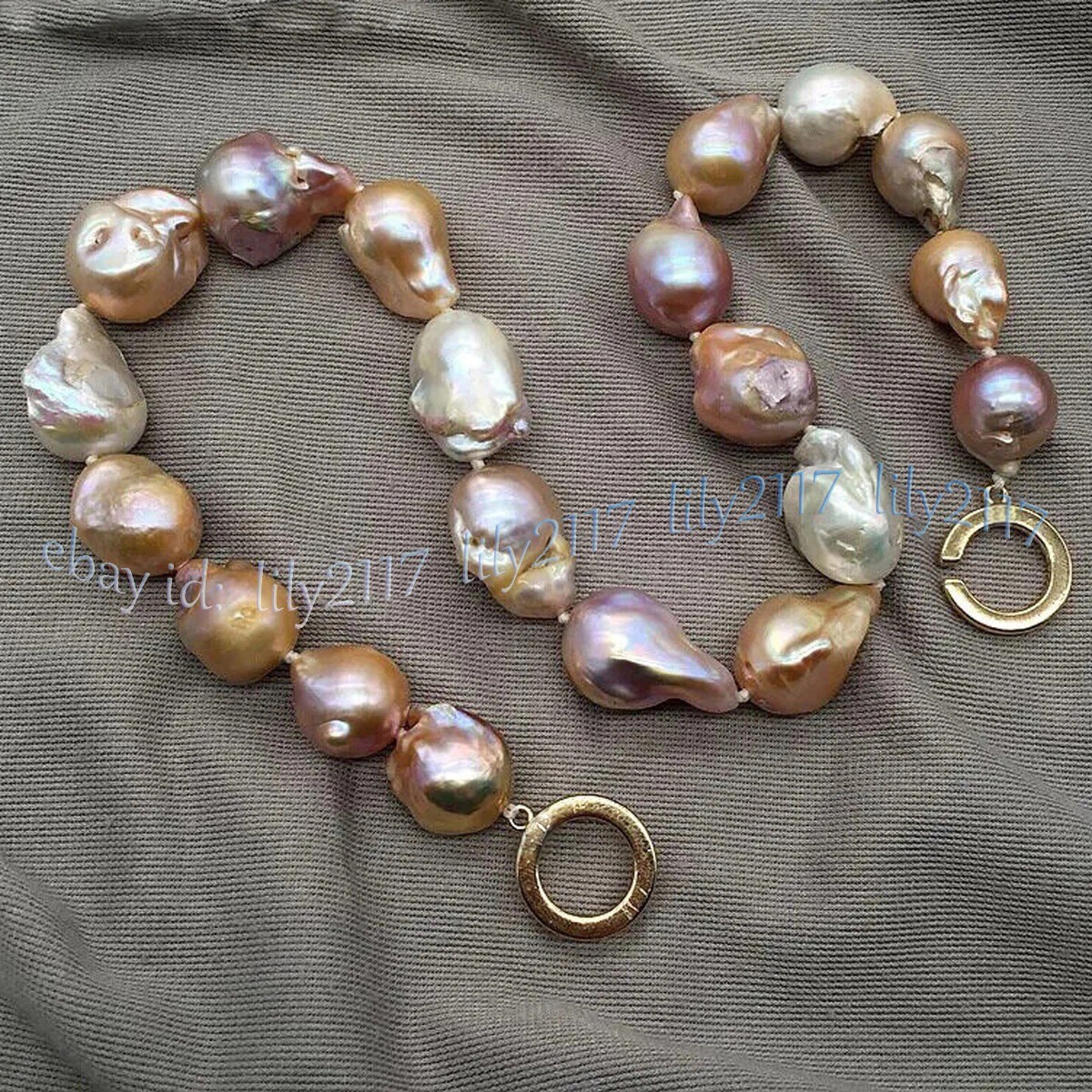 Huge 15-25mm Natural White Pink Purple South Sea Keshi Baroque Pearl Necklace
