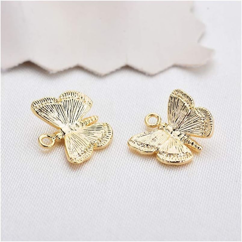 14K Gold-Plated Butterfly & Elephant Necklace with Inspirational Message Card
