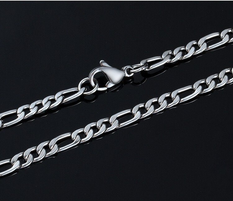 Men Women Stainless Steel Curb Link Figaro Necklace Choker Chain 7-30 inch Gift